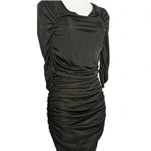 Black Halo “ Little Black Dress” Ruched Dress in Black SZ XS
